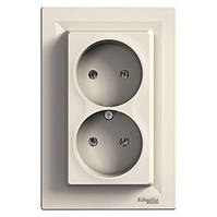 Розетка подвійна без заземлення Schneider Electric Asfora Слонова кістка EPH9700123