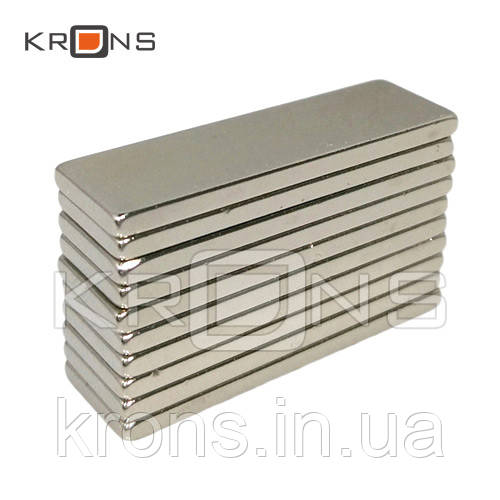 Магніти неодимові сильні 40х10х3мм N35 10шт магніт на масляний фільтр в автомобілі, фото 1