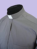 Сорочка темно-сірого кольору з довгим рукавом, фото 3