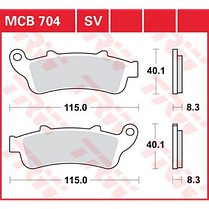Мотоколодки TRW LUCAS MCB704SV HONDA CBR 1100/HONDA VFR800/HONDA Goldwing 1800/HONDA XL/VICTORY/KAWASAKI Vulca, фото 4