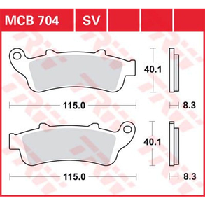 Мотоколодки TRW LUCAS MCB704 HONDA CBR 1100/HONDA VFR800/HONDA Goldwing 1800/HONDA XL/VICTORY/KAWASAKI Vulcan, фото 1