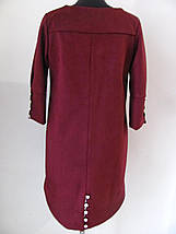 Сукня на осінь, стильна, подовжена позаду сукня з комфортної тканини. (Р-р.46). Тканина: спандекс. Код 4160М, фото 2
