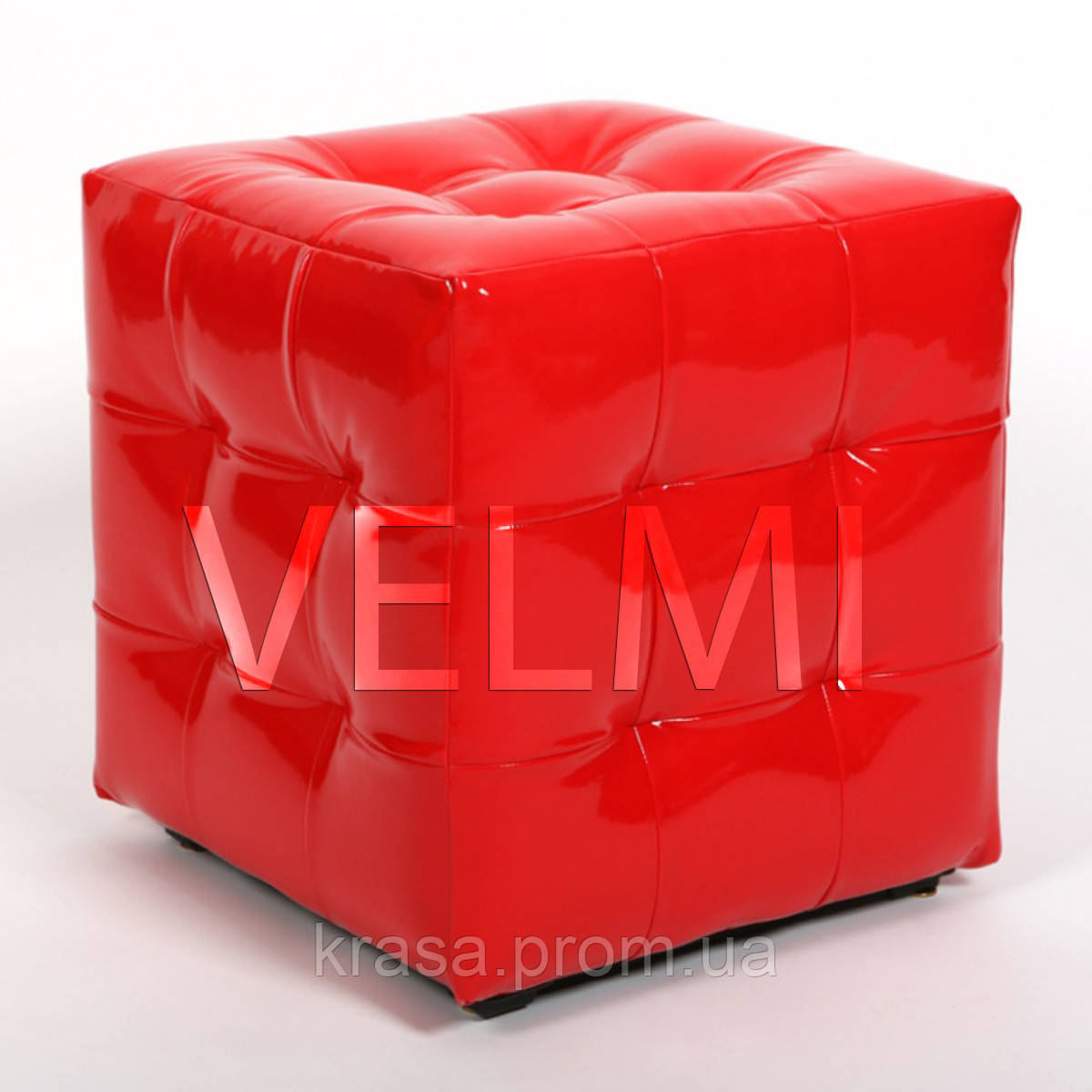 Пуф для салону краси VM334 (червоний)