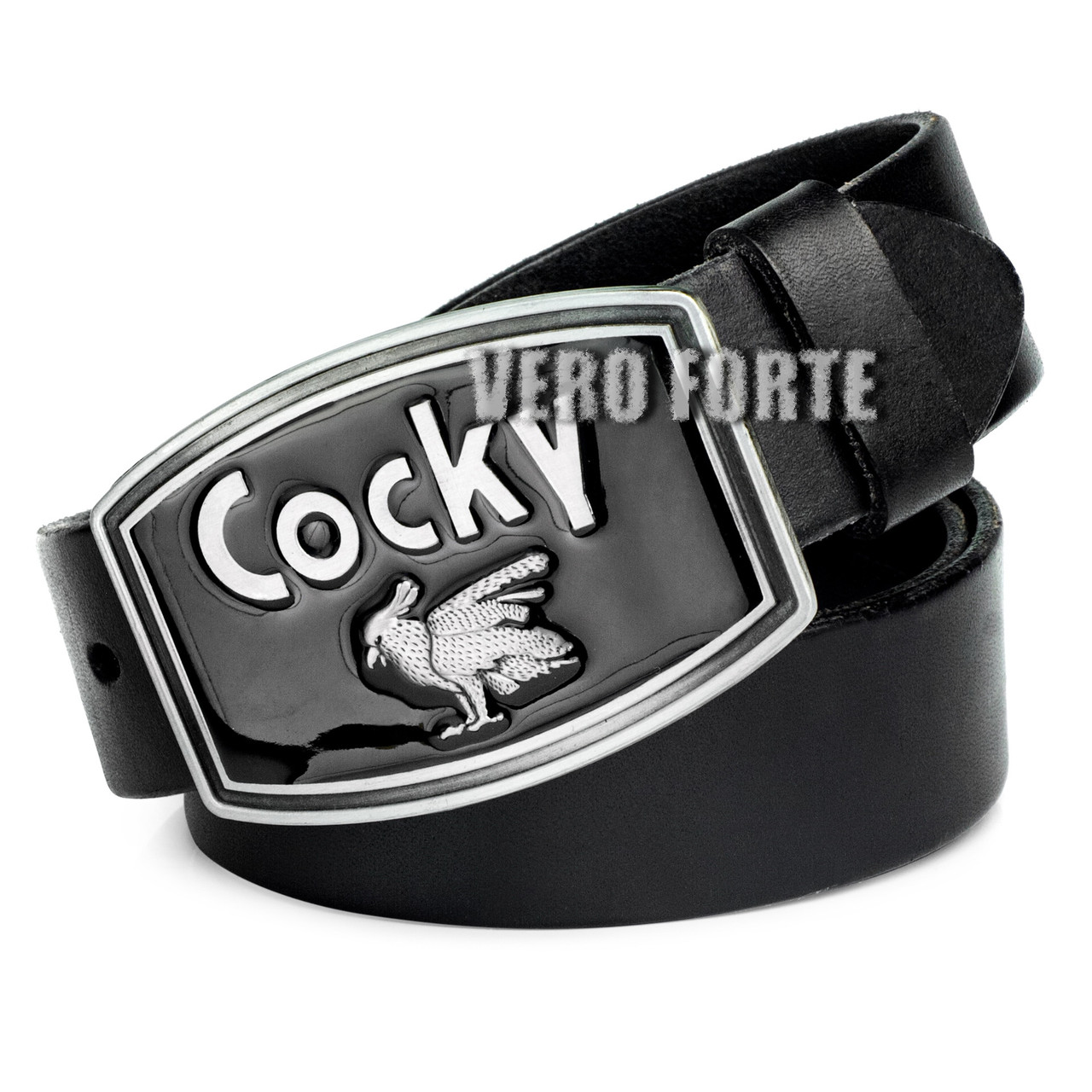 Шкіряний ремінь з пряжкою "Cocky"