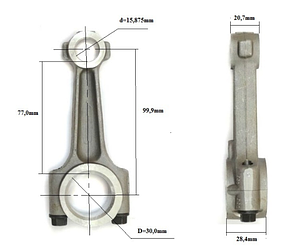 KZ433 KZ642 шатун компресора (Vaden)