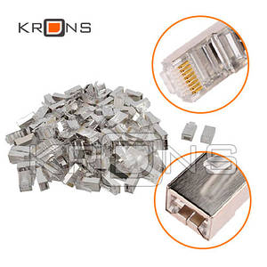 100x Конектор RJ45 8P8C Cat5e Cat6 екранований