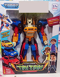 Трансформер Тобот Тритан Міні 20 см 3 в 1, tabot tritan mini, три машини збираються в тобота тритану