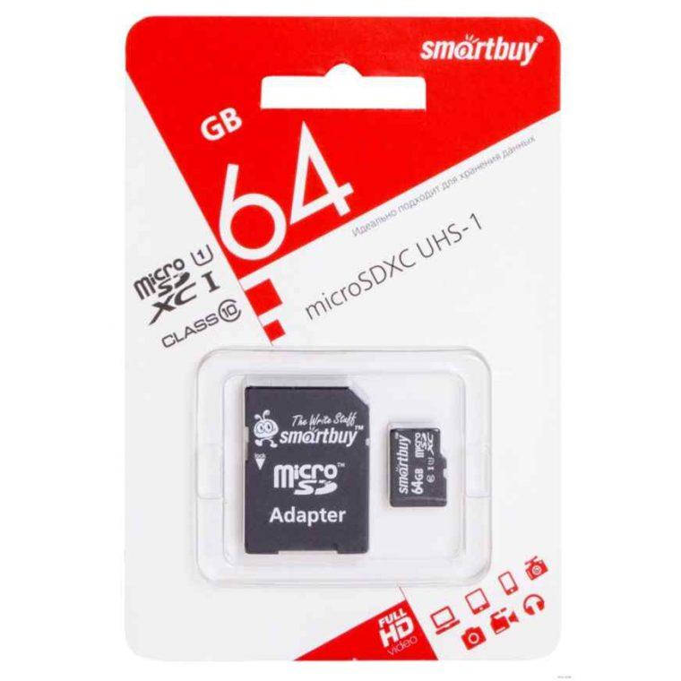 

Карты памяти Smartbuy class 10 64