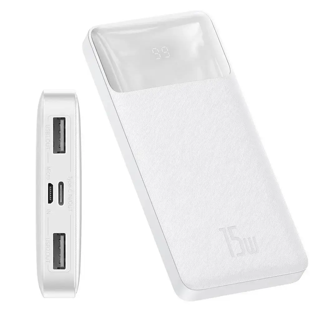 

Павербанк Baseus Bipow Digital Display 10000mAh 15W Black/White (PPDML-I01/102)
