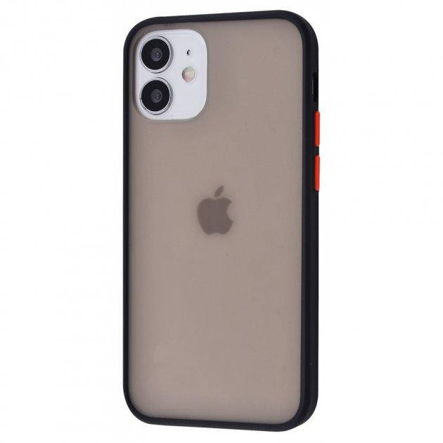 

Противоударный матовый чехол для iPhone 12 Черный