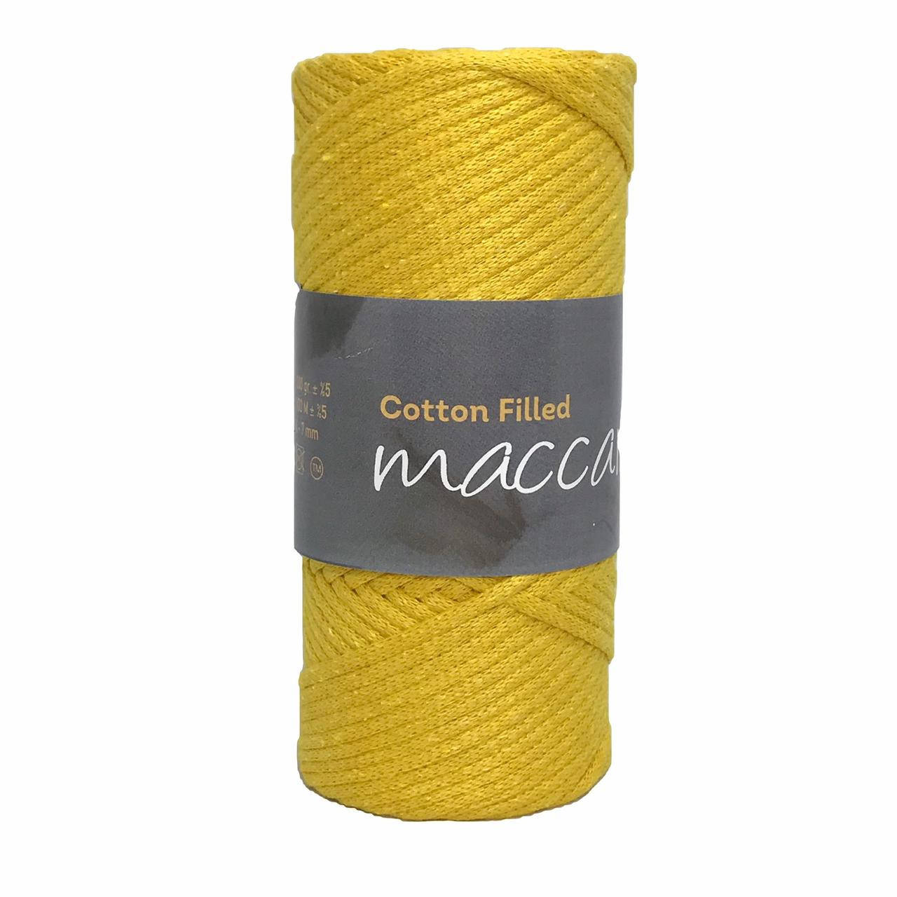 

Хлопковый шнур Cotton Filled Maccaroni с сердечником 3 mm ,темно-желтый