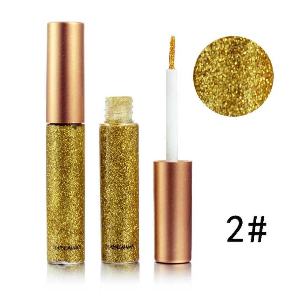 

Золотая подводка с блестками, блестящая, водостойкая