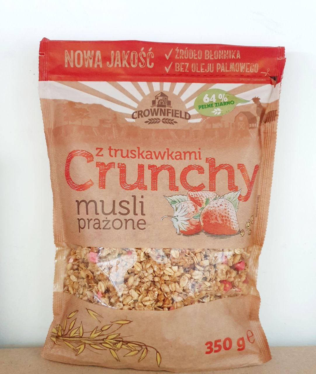

Кранчи Мюслі Crownfield Crunchy - з полуницею 350 г.