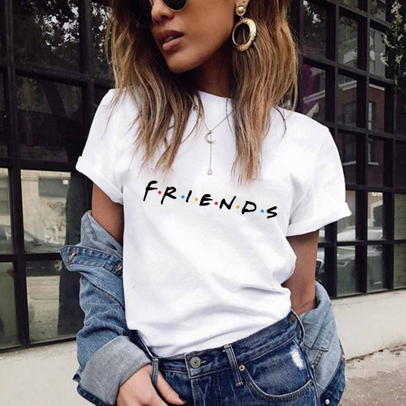 

Женская футболка. Женская футболка с надписью. Friends белый, S