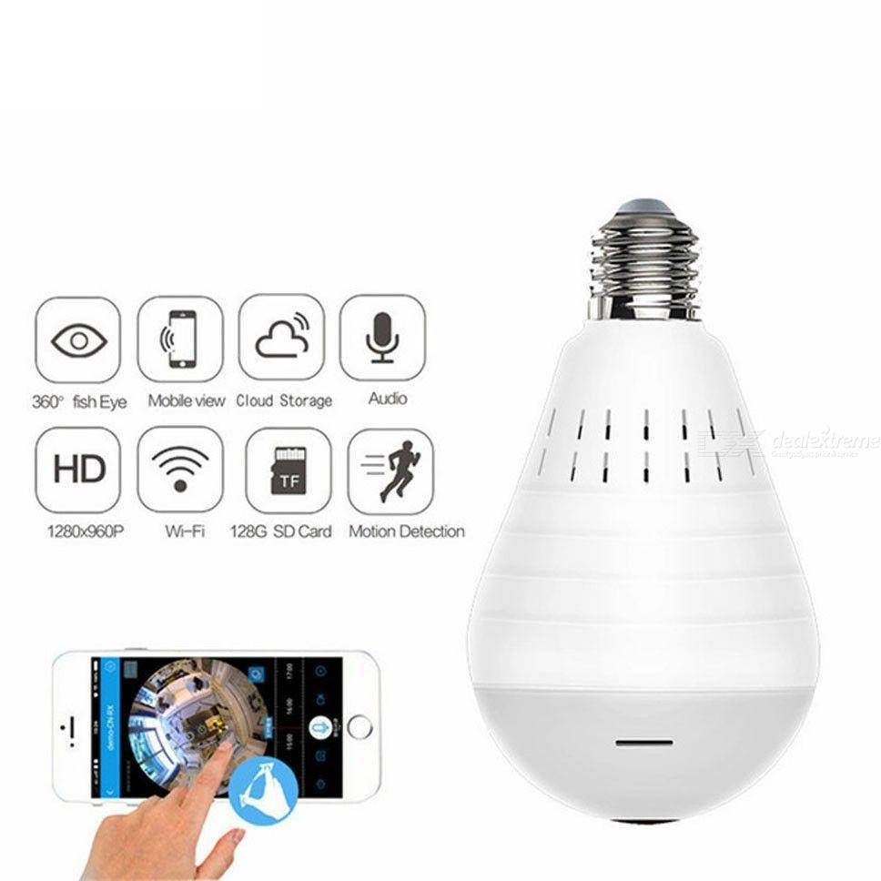 

Скрытая камера - лампочка. Панорамная Wi-Fi IP камера 360°