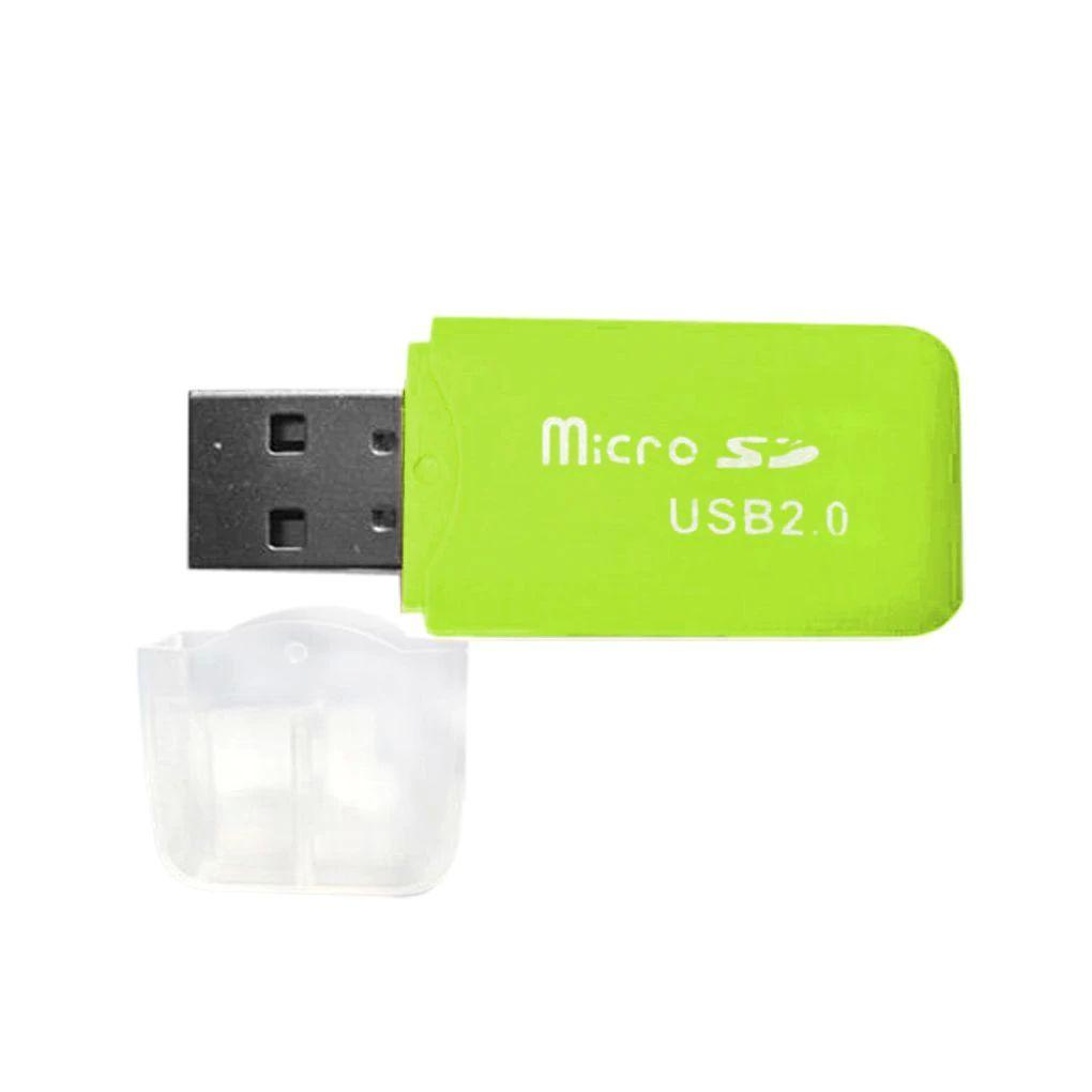 Карт рідер, card reader micro sd, колір салатовий