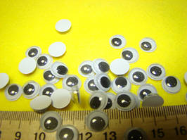 Рухливі очі для іграшок d = 10 мм 10 грам  (прім. 140 ШТ) 