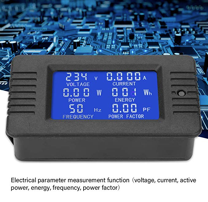 Ватраметр PeaceFair PZEM-020 (Вимірювач, Напруга,Тока, Черастоти) AC 80-260V/10A