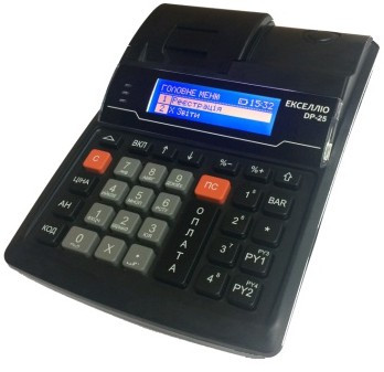 Касовий апарат Екселліо DP-25 простий і зручний вбудований акумулятор, фото 1