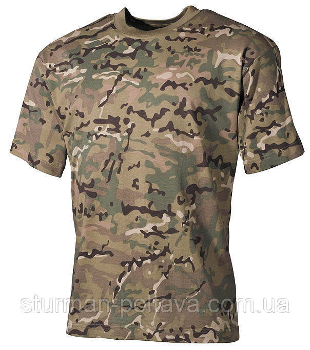 Футболка чоловіча камуфляж MultiCam мультикам бавовна 100% щільність 170 g/m2 MFH Німеччина розм XL