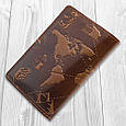 Портмоне для автодокументів шкіряне без застібки Crystal "7 чудес світу", фото 2