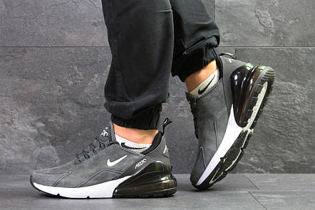 Чоловічі кросівки Nike Air Max 270,замшеві,сірі 46р, фото 2