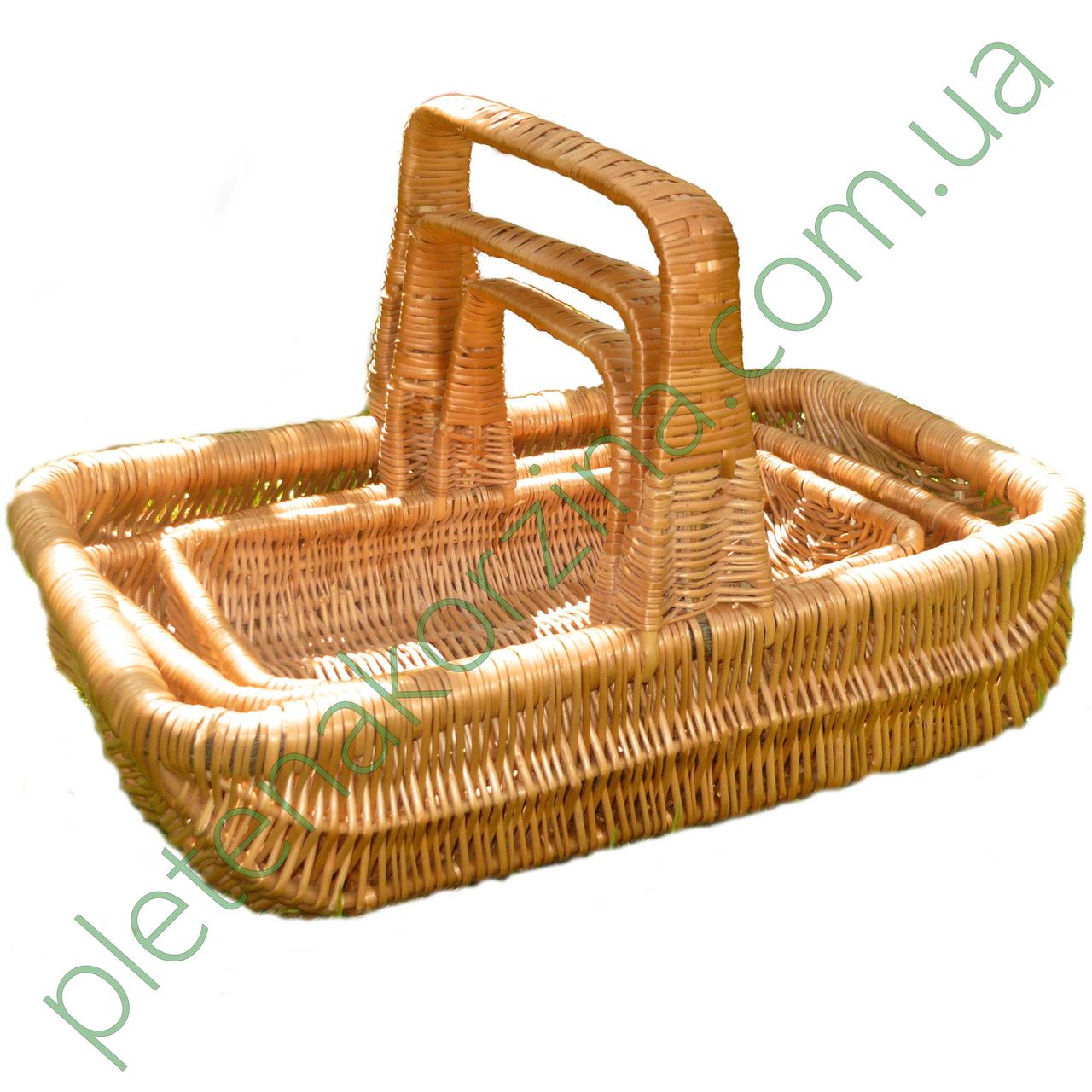 Набір кошиків 3 шт. "голендер із низьким бортом" Арт.585-3