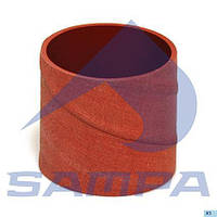 Патрубок турбокомпресора DAF 76х75 червоний 050.255 (SAMPA)