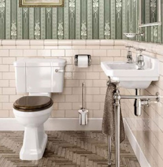 Унитаз ретро с бачком и белой крышкой Burlington P5 + C3 Англия ...