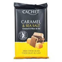 Шоколад молочний Cachet «Caramel & Sea salt» 300 г