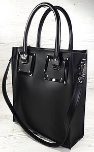 331-1 Натуральна шкіра, сумка жіноча, чорний