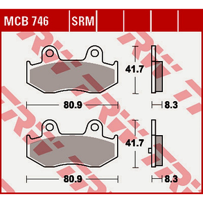 Мотоколодки TRW LUCAS MCB746 SUZUKI Burgman / SUZUKI Skywave 250-400 /HONDA Lead 110/HONDA SES - Dylan/, фото 4