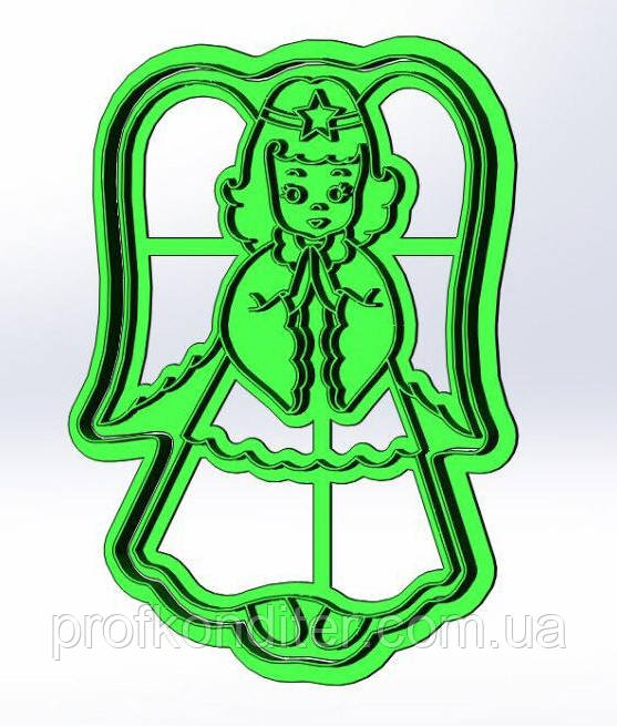Вирубка з відбитком Янголятко №3. 12см, фото 1