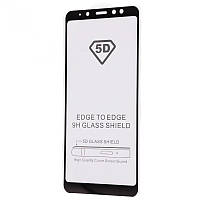 Защитное стекло Full Glue HQ на Samsung Galaxy A8 (2018) (черное)