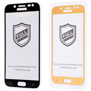 Захисне скло Full Glue HQ на Samsung Galaxy J5 2017 J530 (чорне золотисте)