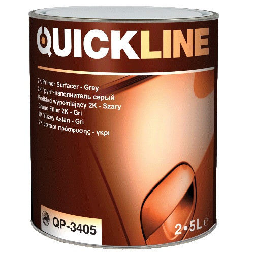 Грунт-наповнювач Quickline QP-3405 (сірий, 2,5 л) + ЗАТВЕРДНИК (0,5 л)