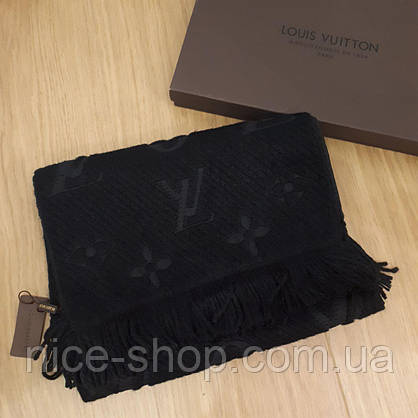 Шарф Louis Vuitton чорний, фото 4