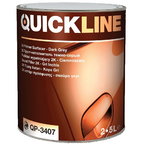 Грунт-наповнювач Quickline QP-3407 (темно-сірий, 2,5 л) + ЗАТВЕРДНИК