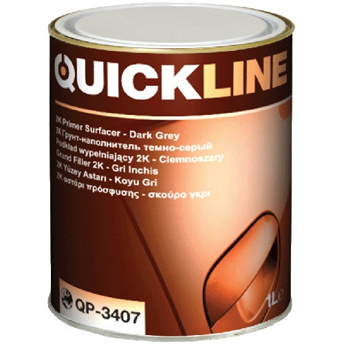 Грунт-наповнювач Quickline QP-3407 (темно-сірий, 1л) + ЗАТВЕРДНИК