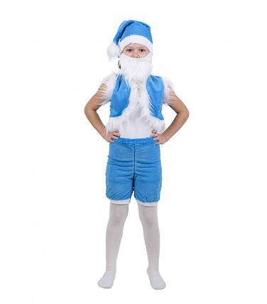 Хутряний дитячий костюм Гнома, блакитний на Новий рік, ранок, карнавал, фото 2