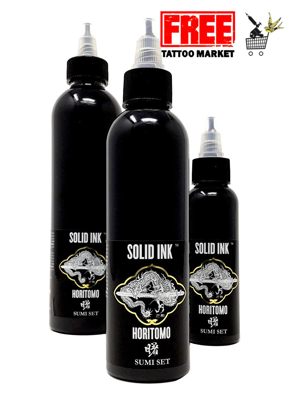 Тату фарбу SOLID INK HORITOMO SUMI DARK 8 унц (240 мл)