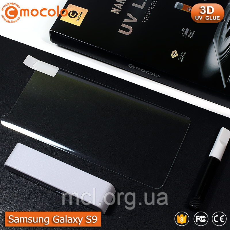 Захисне скло Mocolo Samsung Galaxy S9 Nano Optics UV Liquid Tempered Glass 3D (Clear)