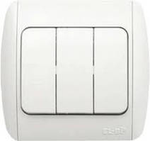 Вимикач потрійний (без вставки) EL-BI ZIRVE кремовий 0414