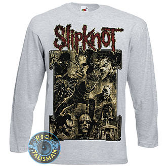 Футболка довгий рукав SLIPKNOT Live меланжева, фото 3