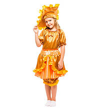 Костюм гриба Лисички, костюм Сонечко для дівчинки від 3 до 8 років на новорічну виставу