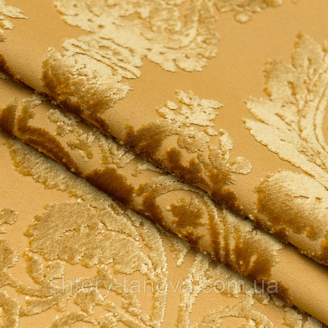 Велюр жаккард венченцо золото, фото 1