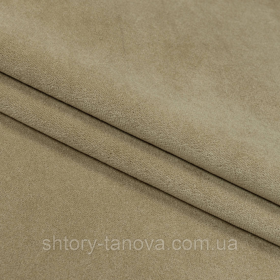 Велюр щільний бежево-пісочний, фото 1