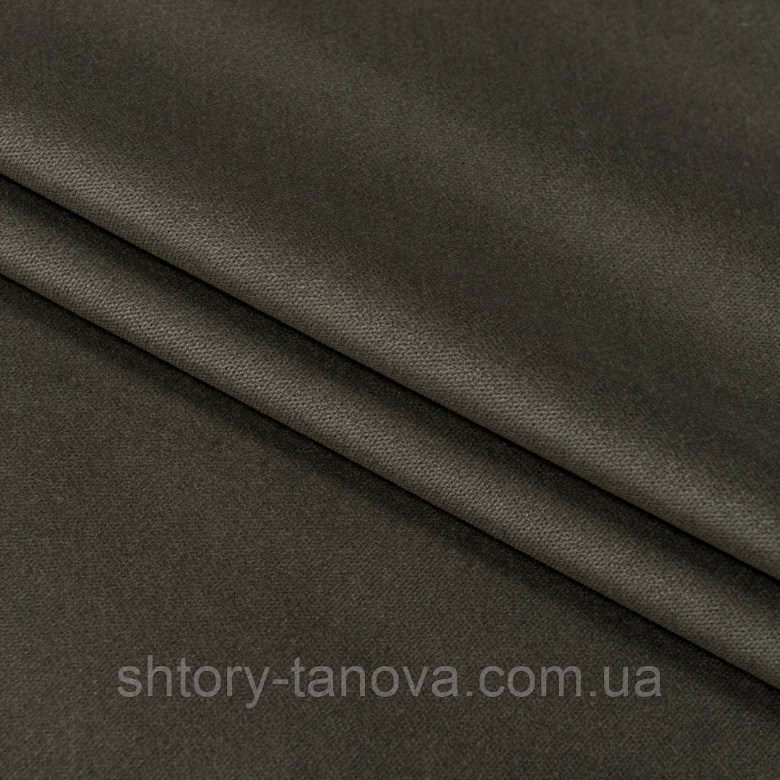 Велюр щільний тютюн, фото 1