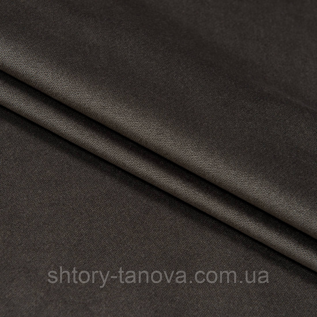 Велюр щільний коричнево-сірий, фото 1
