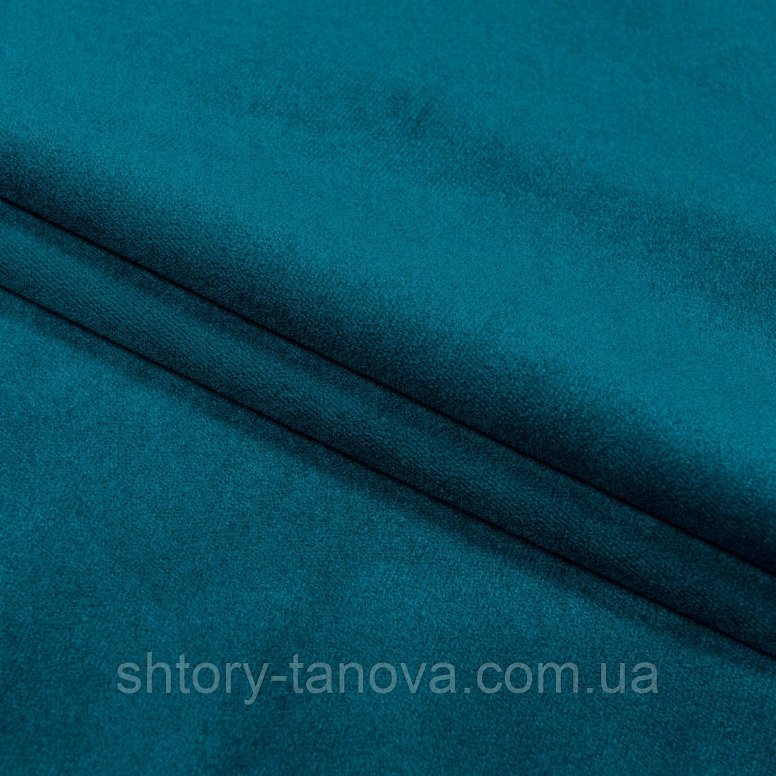Велюр щільний синьо-зелений, фото 1